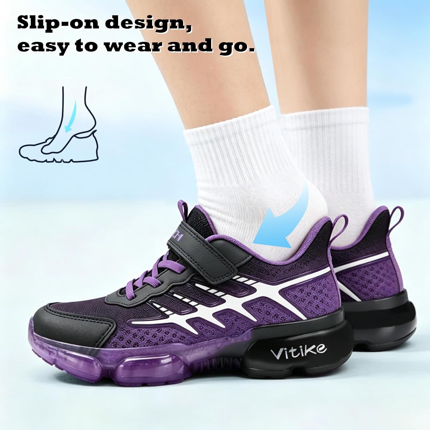 JMFCHI Kids Sneakers Boys Girls Breathable Tennis Running Athletic Shoes image 4