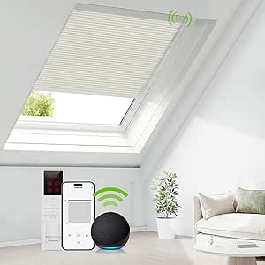 Amazon.com: ZSTARR Motorized Skylight Shades Cellular Honeycomb ...
