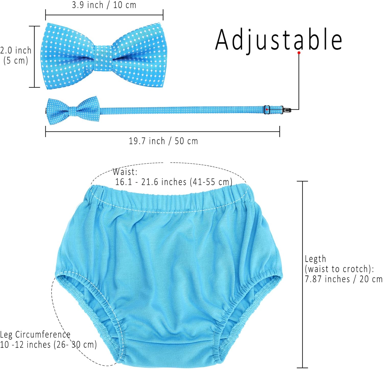 WELROG Baby Boys First Birthday Cake Smash Outfit Bow Tie Suspenders Bloomers Birthday Hat Sparkle Gold Set - Image 5