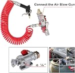 KOOTANS 1 Pair Service Emergency Gladhands with Valve Switch Die Cast Aluminum Valve Glad Hands Universal Air Hose Brake Coupling Connector Handshake Kit for Truck Semi Trailer Tractor RVs