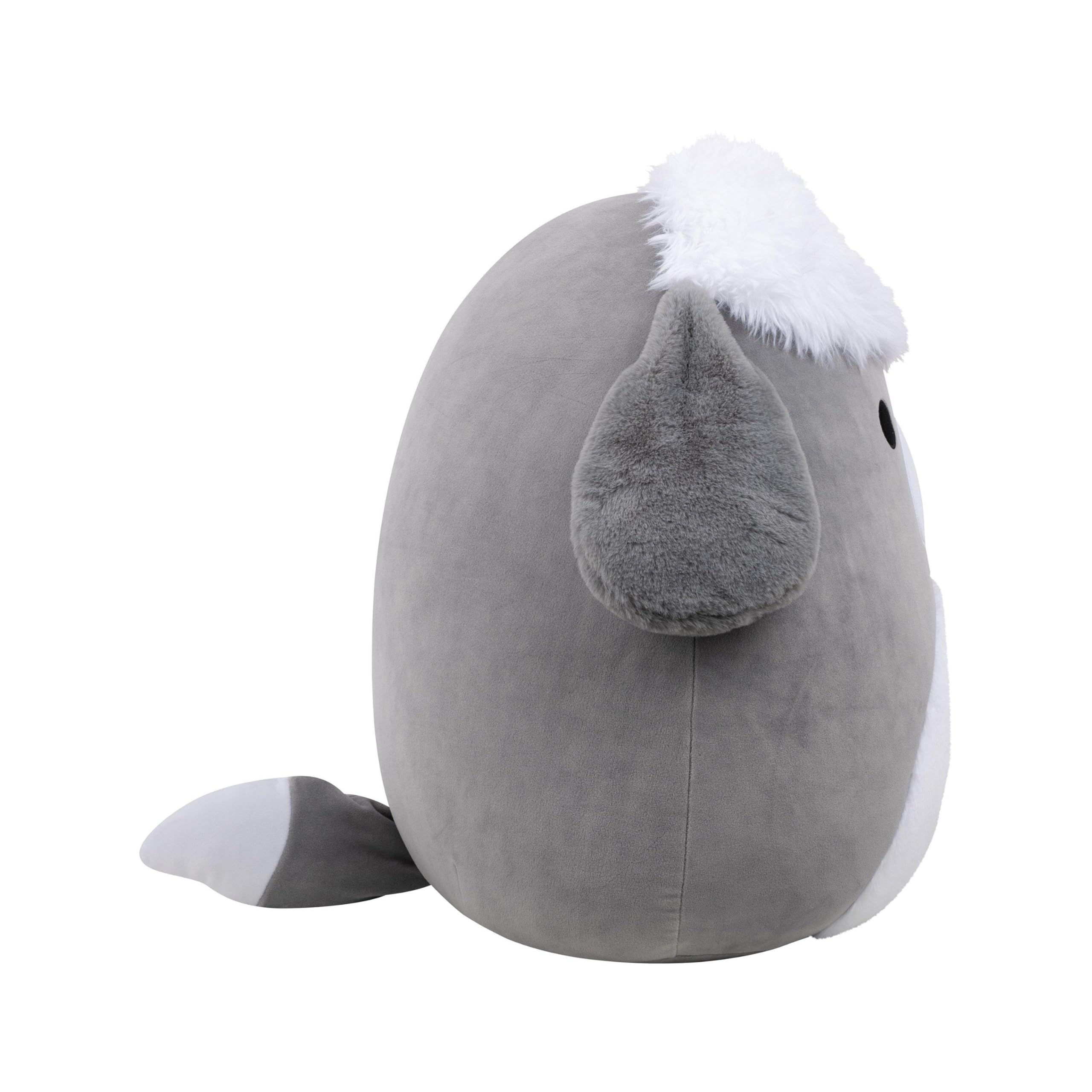 Squishmallows Arnold - Perro de Pastor (50 cm), Color Gris y Blanco