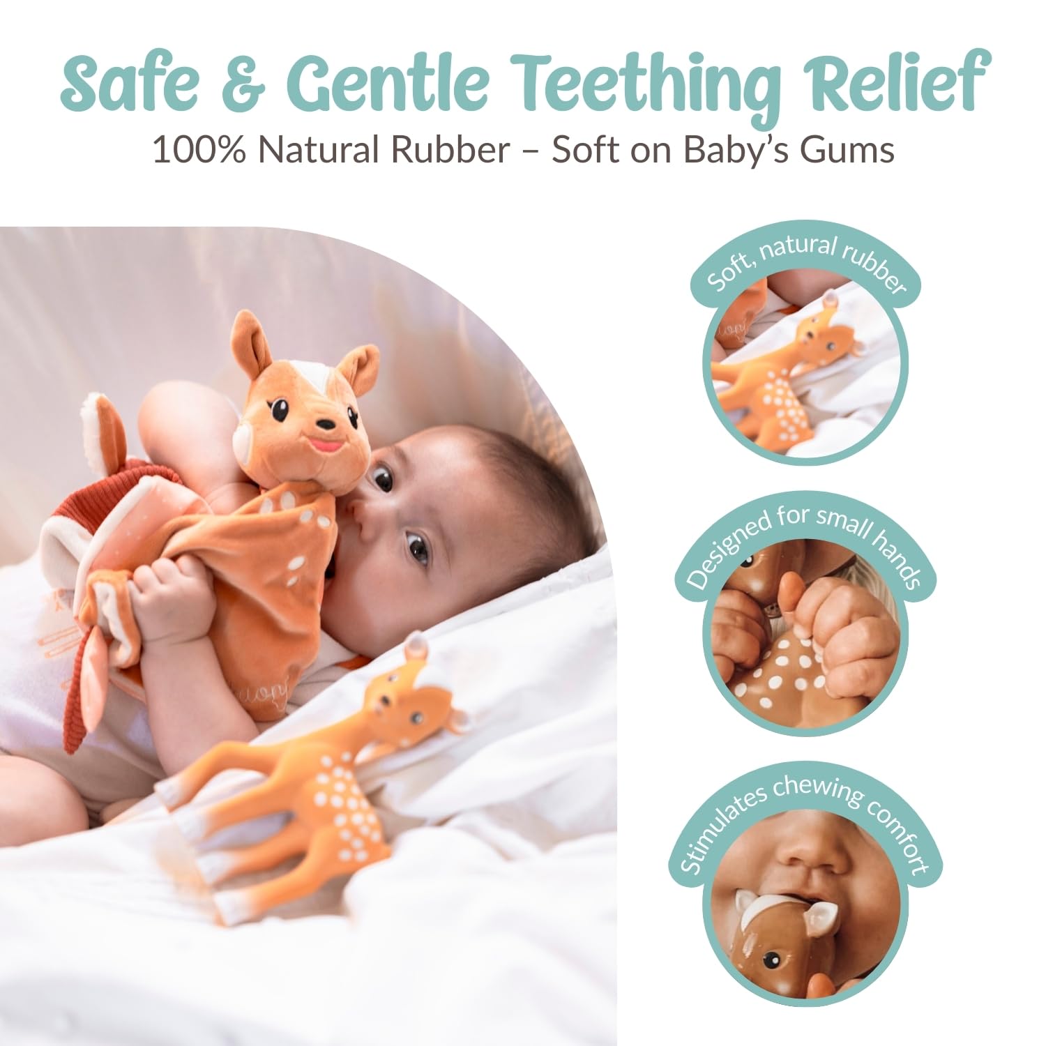 Sophie la Girafe – FanFan The Rehkitz Beißring & Tröster Geschenkset