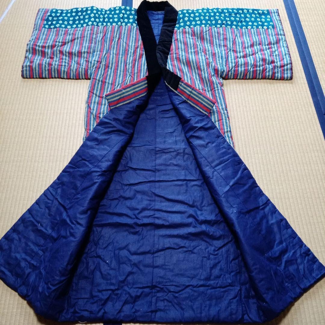 昭和レトロかいまき布団ペア かいまき掻巻 袖付布団 着る布団 どてら