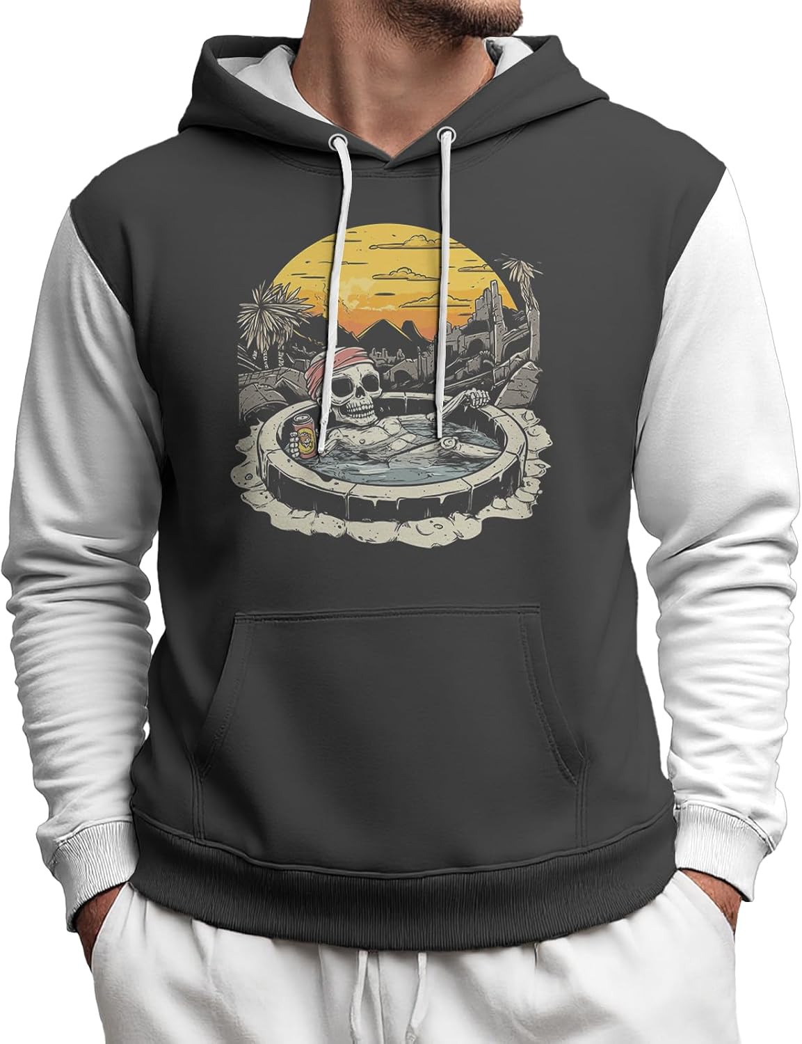 Men Hoodies Graphic Athletic Hoodies For Men Drawstring Casual Sweatshirts With Pocket Long Sleeve Active Urbanwear