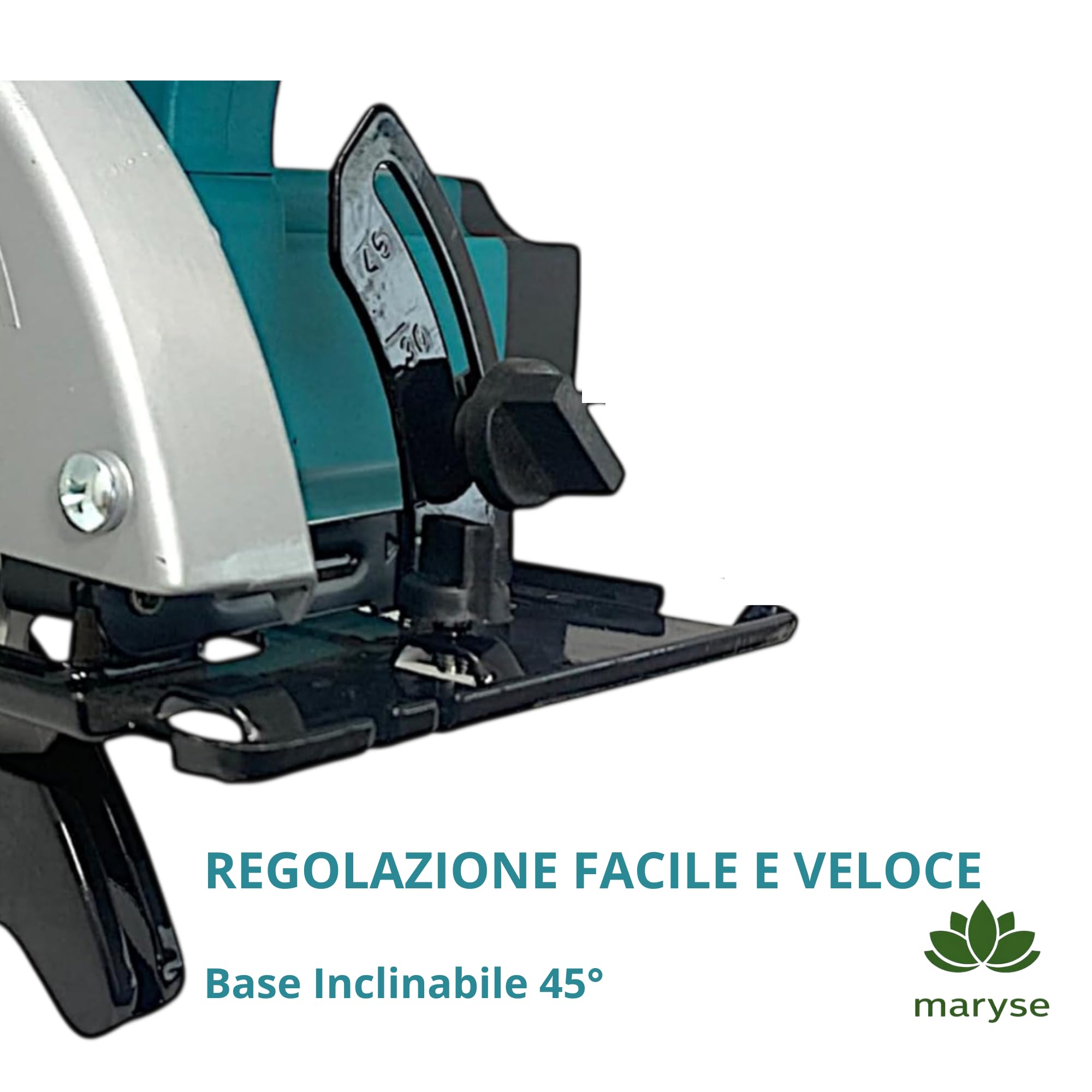 Sega Circolare a Immersione 185 mm 1600W, Profondità di Taglio 65 mm a 90° e 42 mm a 45°, 4500 giri/min, Inclinazione Regolabile 0-45°, Ideale per Legno, PVC e Metalli Morbidi