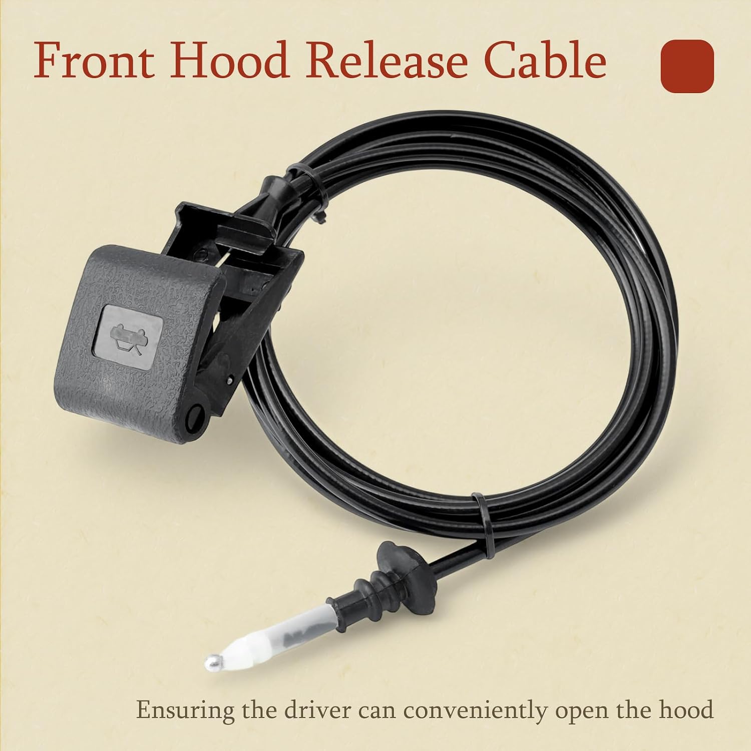 912-070 Hood Release Cable Compatible with Toyota Prius 2004 2005 2006 2007 2008 2009 Front Hood Latch Release Cables with Handle Replace 53630-47030 5363047030 912070