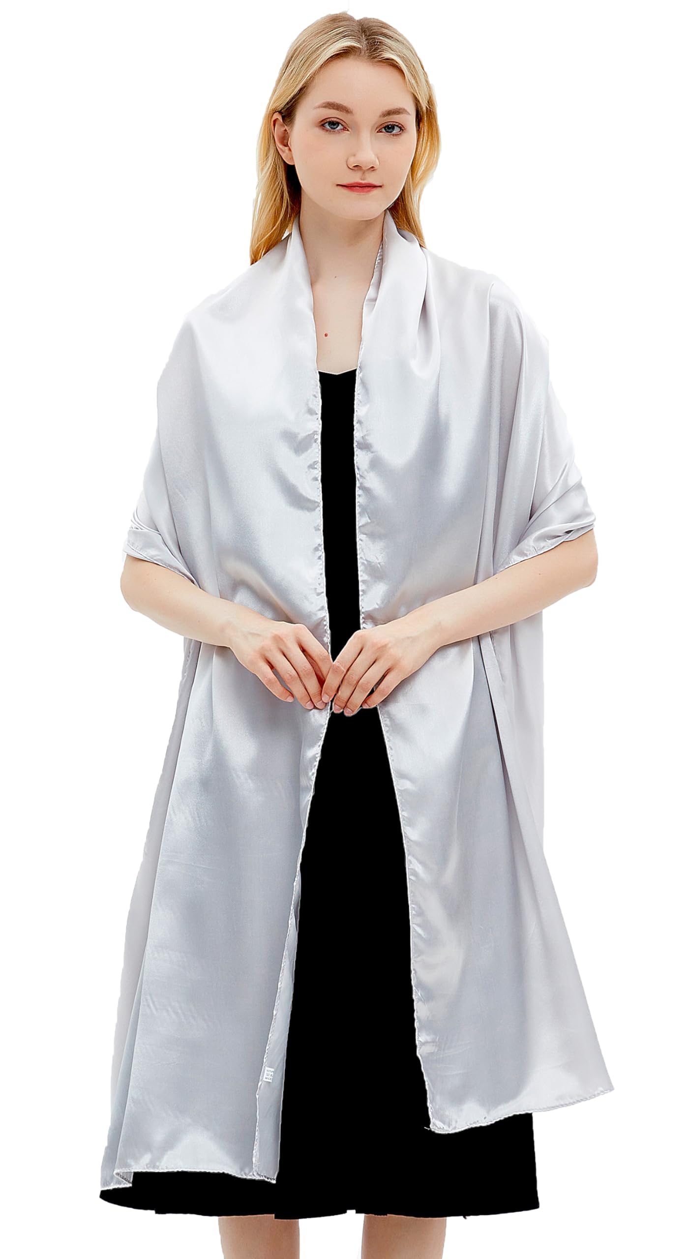 Schals und Wraps für Damen Abendkleider Satin Schal Extra lange Hochzeit Braut Party Bright Stole