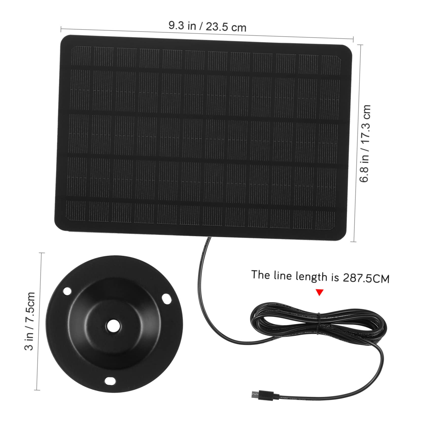 CAXUSD Solar Power Panel for Cameras 20w Small Solar Panels Wall Mount Accessory