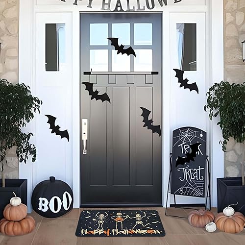 Miniatura 7 de Tapete de puerta de Halloween al aire libre, decoraciones de Halloween para el hogar, tapete de entrada antideslizante de bajo perfil para