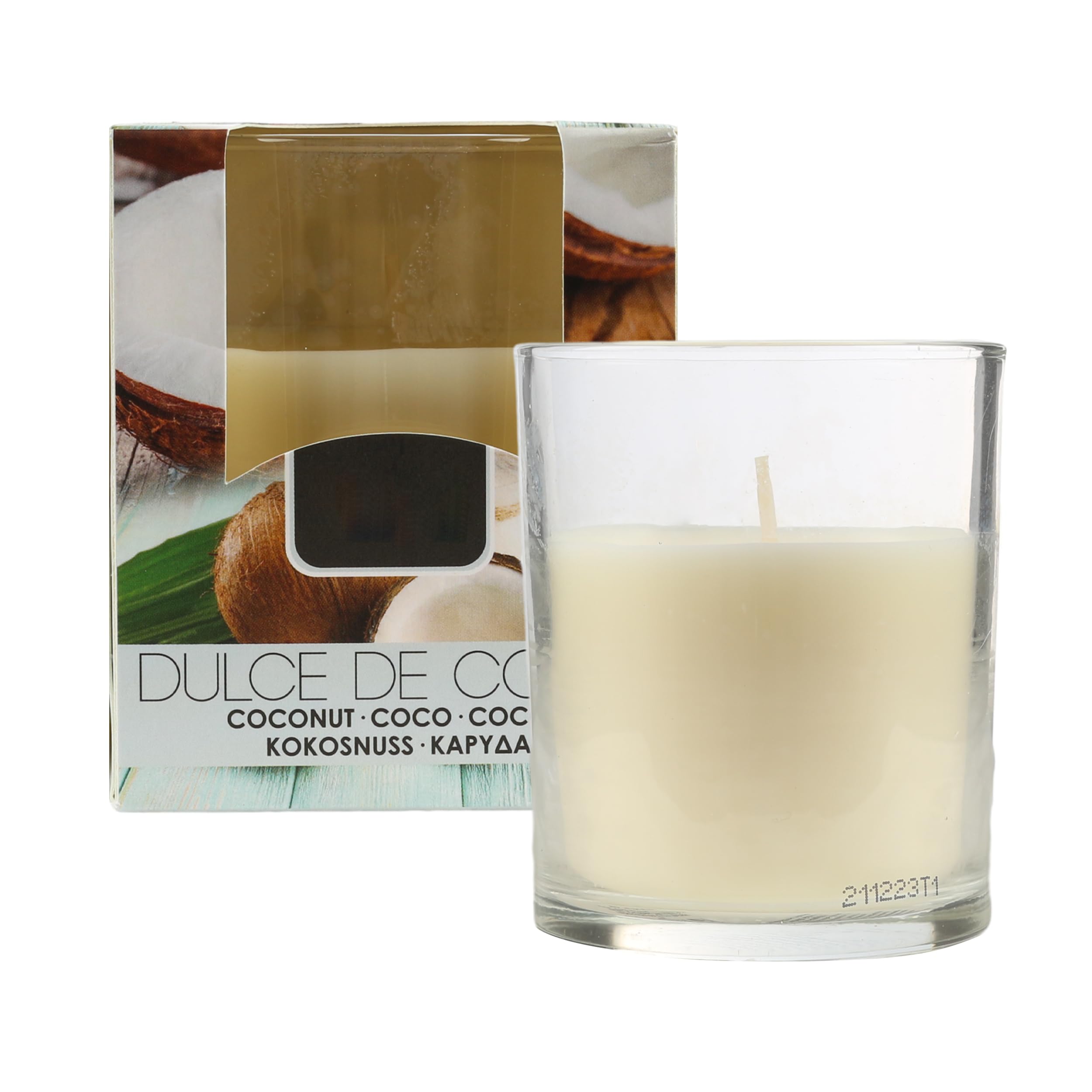 Lot de 2 Bougies Parfumées Petits Gâteaux, Bougie Parfumée en Cire Végétale en Verre 8.5x7cm, 28 Heures de Combustion