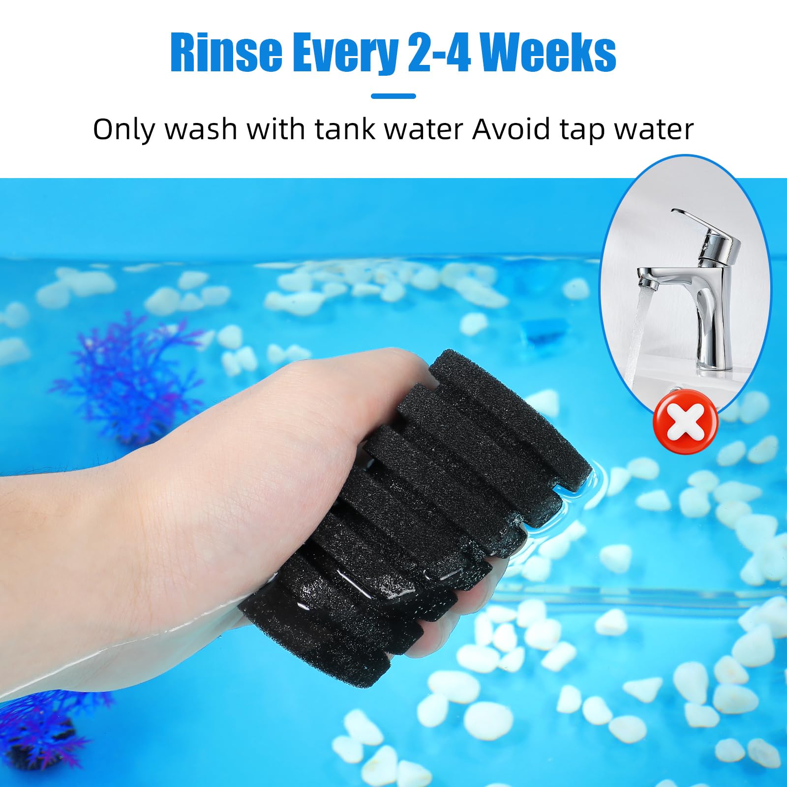 AQUANEAT 1 paquete de doble filtro de esponja bio, para freír, betta, camarones, nano, tanque de peces de acuario (pequeño hasta 10 gal)