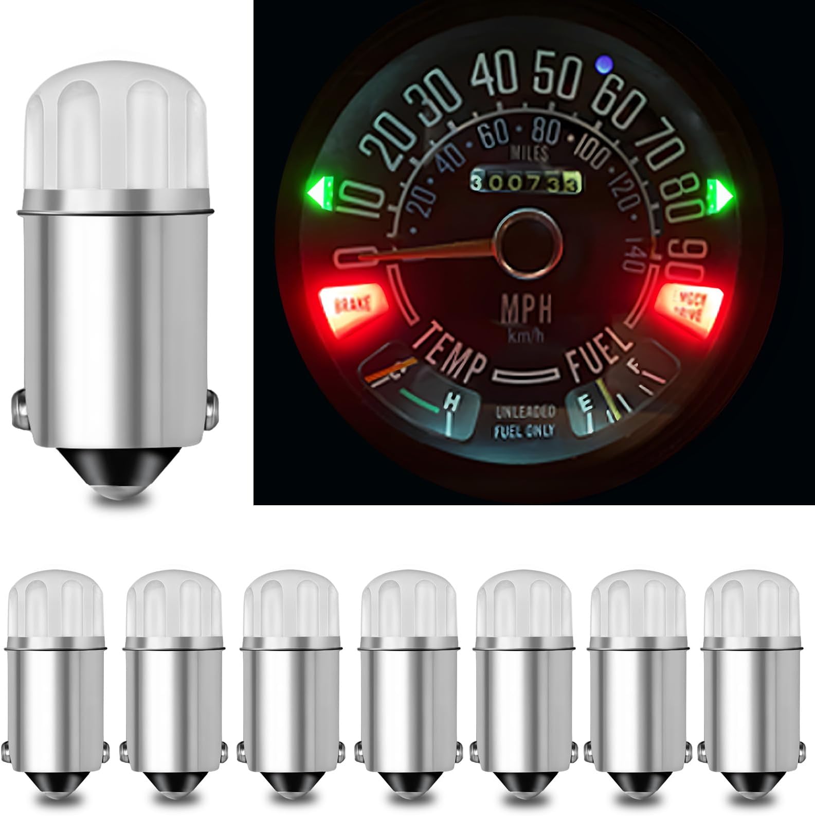 White LED Dashboard Bulb Kit For AE86 Toyota Corolla - Cluster Gauge Instrument Panel Lights 8 thumbnail image