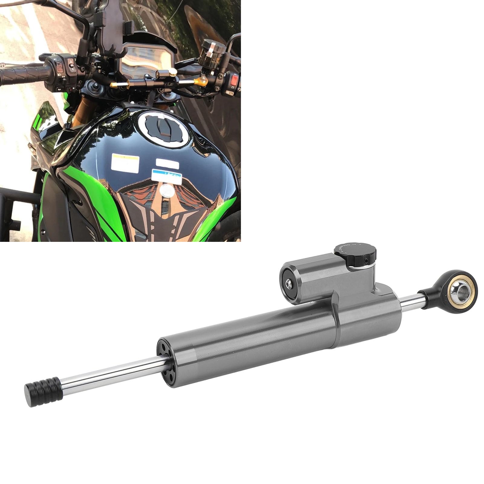 Motorcycle Emporter, uniwersalny stabilizator sterowania, regulowane uniwersalne dopasowanie stabilności kontrola stabilizatora stabilności dla większości motocykli dla (Kolor)