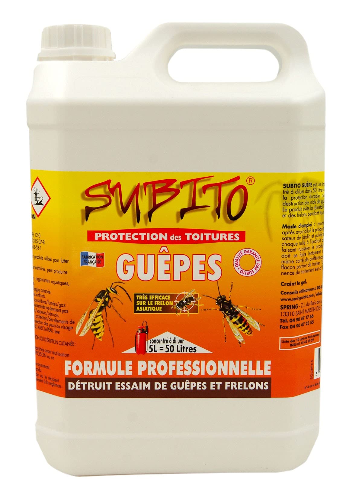 Générique Protection des toitures Guêpes concentré 5 litres - SUBITO