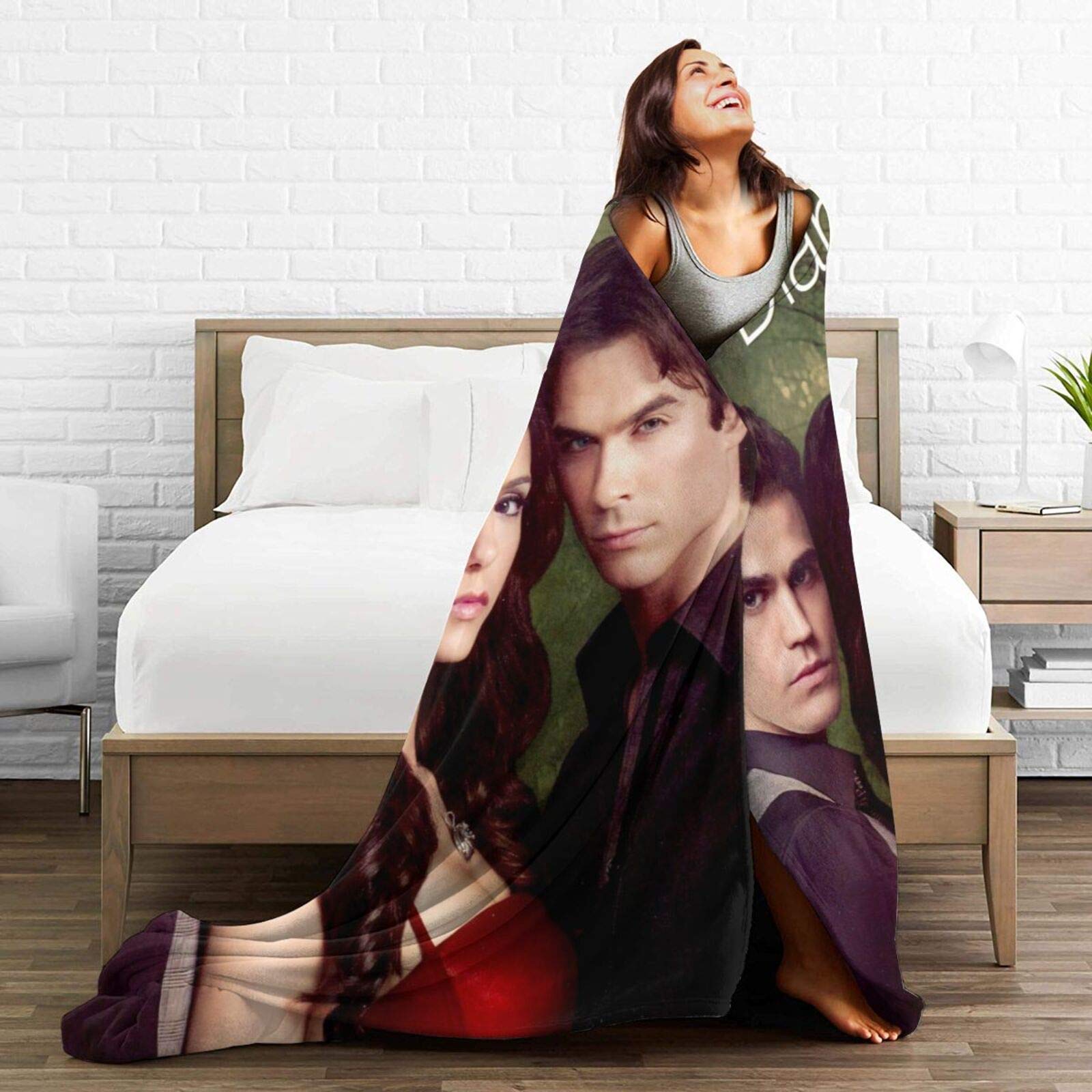 Manta De Microfibra Ultrasuave The Vampire Diaries | Ligera Y Cálida Para Todas Las Estaciones