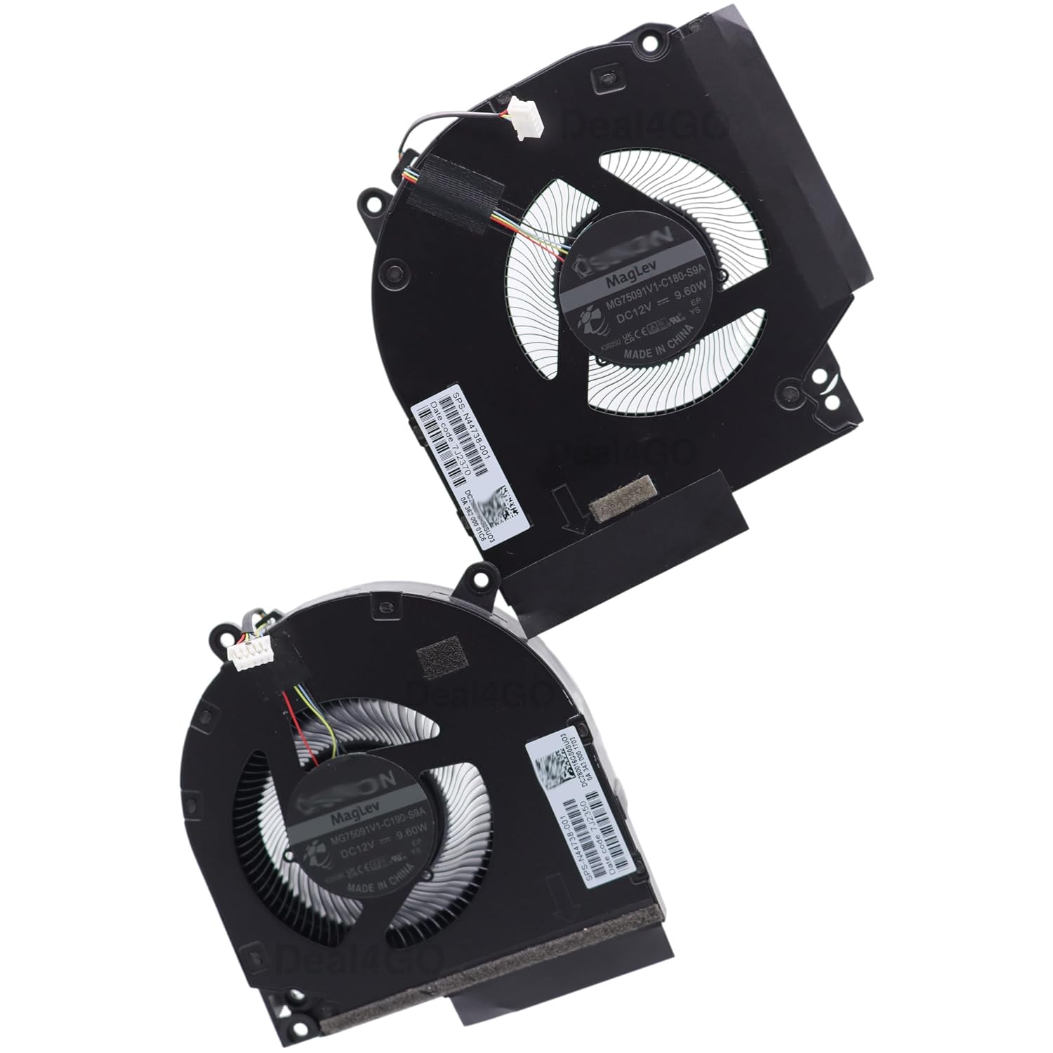 Deal4GO 80W 12v CPU & GPU Graphics Cooling Fan N44738-001 Replacement for HP Victus 16-R 16-S 16-WD 16-XD 16-AE 16-R0073CL 16-WD0013DX