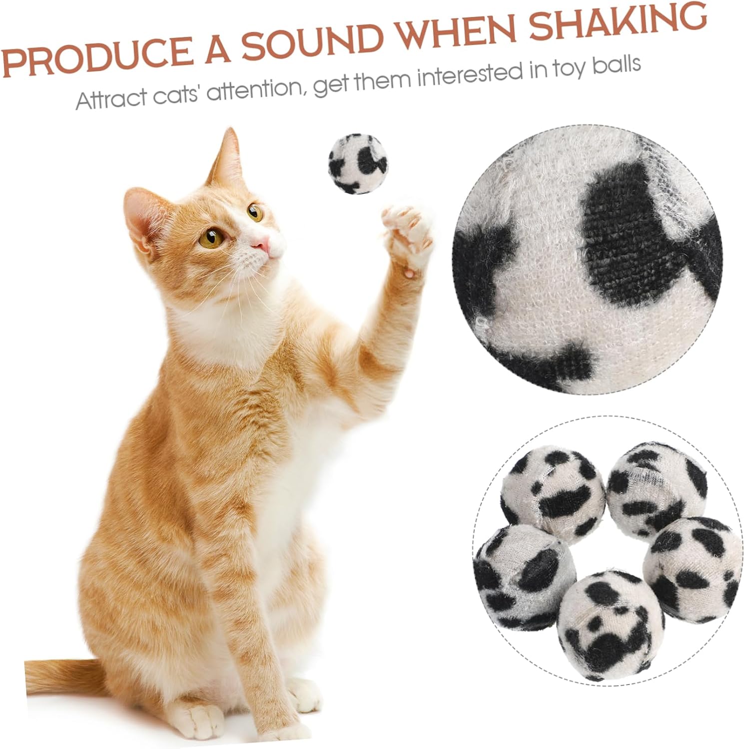 Angoily 5pcs Leopard Tennis Balls for Cats Fun Interactive Pet to Stimulate Natural Instincts Keep Cats Engaged and Prevent Scratching Furniture and Floors Random Color