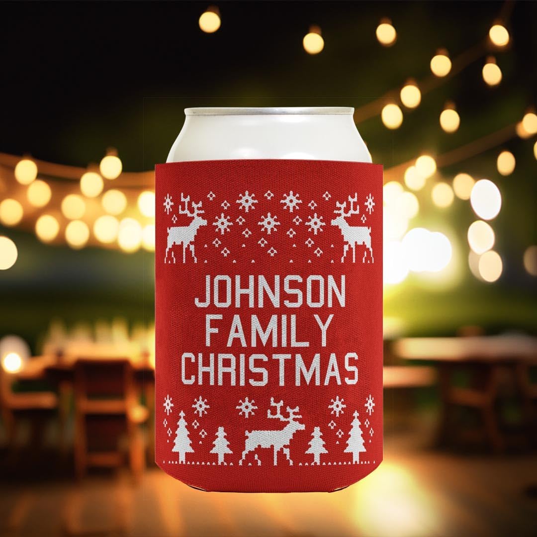 Christmas Themed Party Decorations Custom Ugly Sweater 24-Pack Personalized Can Drink Thermocoolers Party Pack