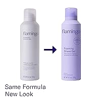 Vista 3 de Flamingo Gel de afeitar para mujer, gel espumoso con aloe vera, 6.7 onzas, 3