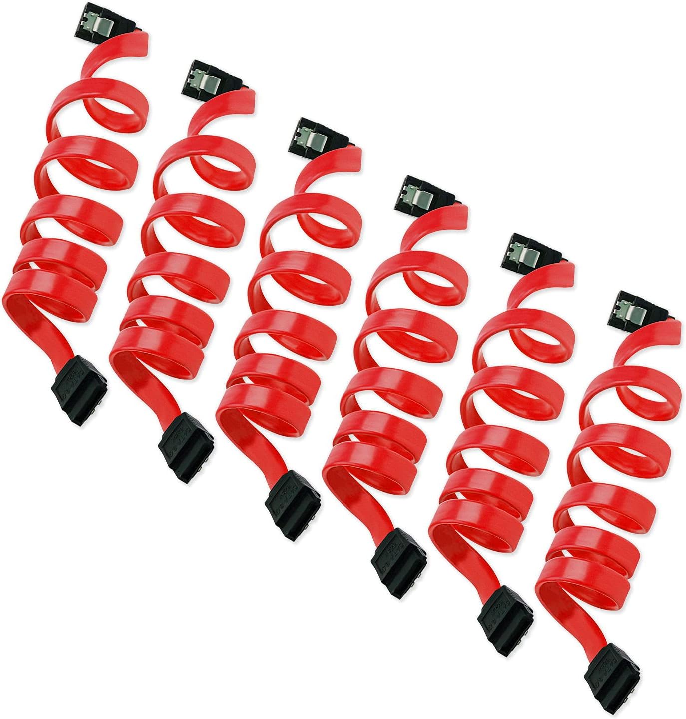Top Rated CenryKay 6PCS High Speed SATA2.0 16-inch 26AWG SATA III 6.0 Gbps Female to Female Data Cable with Locking Latch, Red Limited Discount CenryKay 6PCS High Speed SATA2.0 16-inch 26AWG SATA III 6.0 Gbps Female to Female Data Cable with Locking Latch, Red