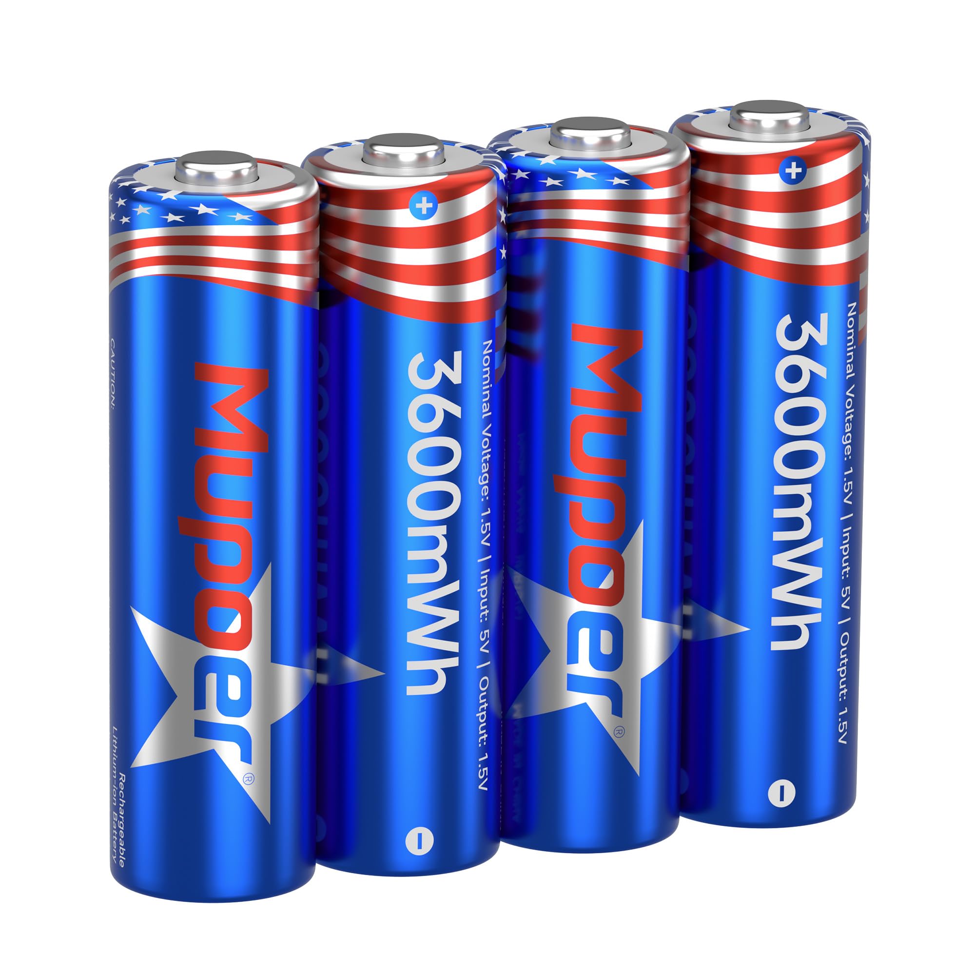 3600mWh Rechargeable AA Batteries 4 Count,Lithium Battery AA 1.5V,Double A Rechargeable Battery Long Lasting,Pilas Recargables Aa High Capacity,Li ion Two A Batteries for Blink Camera Xbox