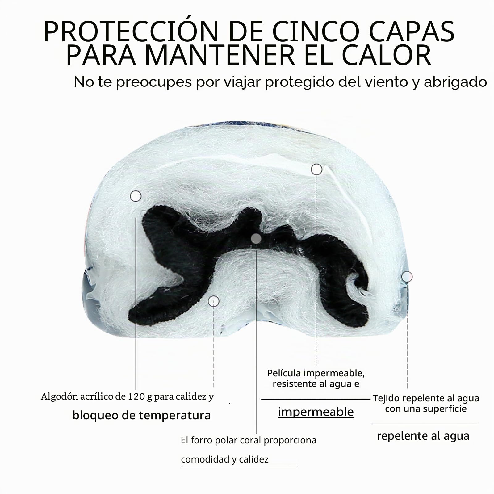 Guantes de Esquí Impermeables para Niños 7-9 Años