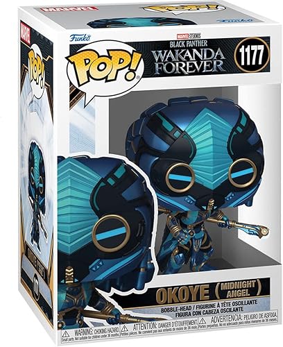 Miniatura 3 de POP Marvel Black Panther Wakanda Forever - Figura de vinilo Funko de Okoye (Midnight Angel) (paquete con funda protectora de caja compatible),