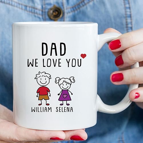 Miniatura 5 de Regalos personalizados para papá de hija e hijo taza divertida del día del padre regalos personalizados para el día del padre taza de café divertida