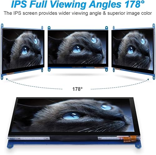 Miniatura 2 de Longruner Pantalla táctil capacitiva de 7 pulgadas pantalla LCD TFT Módulo HDMI de 1024 x 600 para Raspberry Pi 3 2 Modelo B y RPI 1 B A BB Negro PC