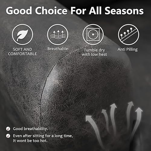 Vista 64 de molasofa Fundas de cuero para sillas reclinables, fundas para sillas reclinables grandes para silla reclinable, 4 piezas, fundas lavables que se