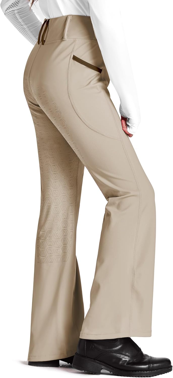 FitsT4 Sports Girl's Full Seat Horse Riding Pants Bootcut Riding Tights Kids Equestrian Breeches with Pockets - Image 2