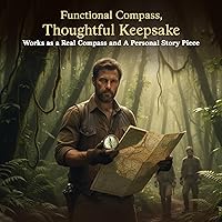 Vista 6 de Wind & Weather Antiqued Brass Poem Compass with Leather Case