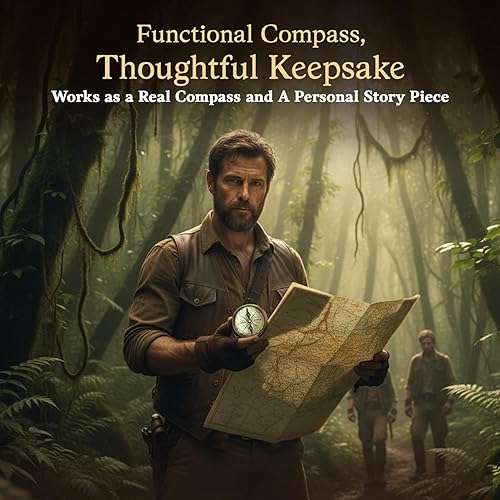 Miniatura 6 de Wind & Weather Antiqued Brass Poem Compass with Leather Case