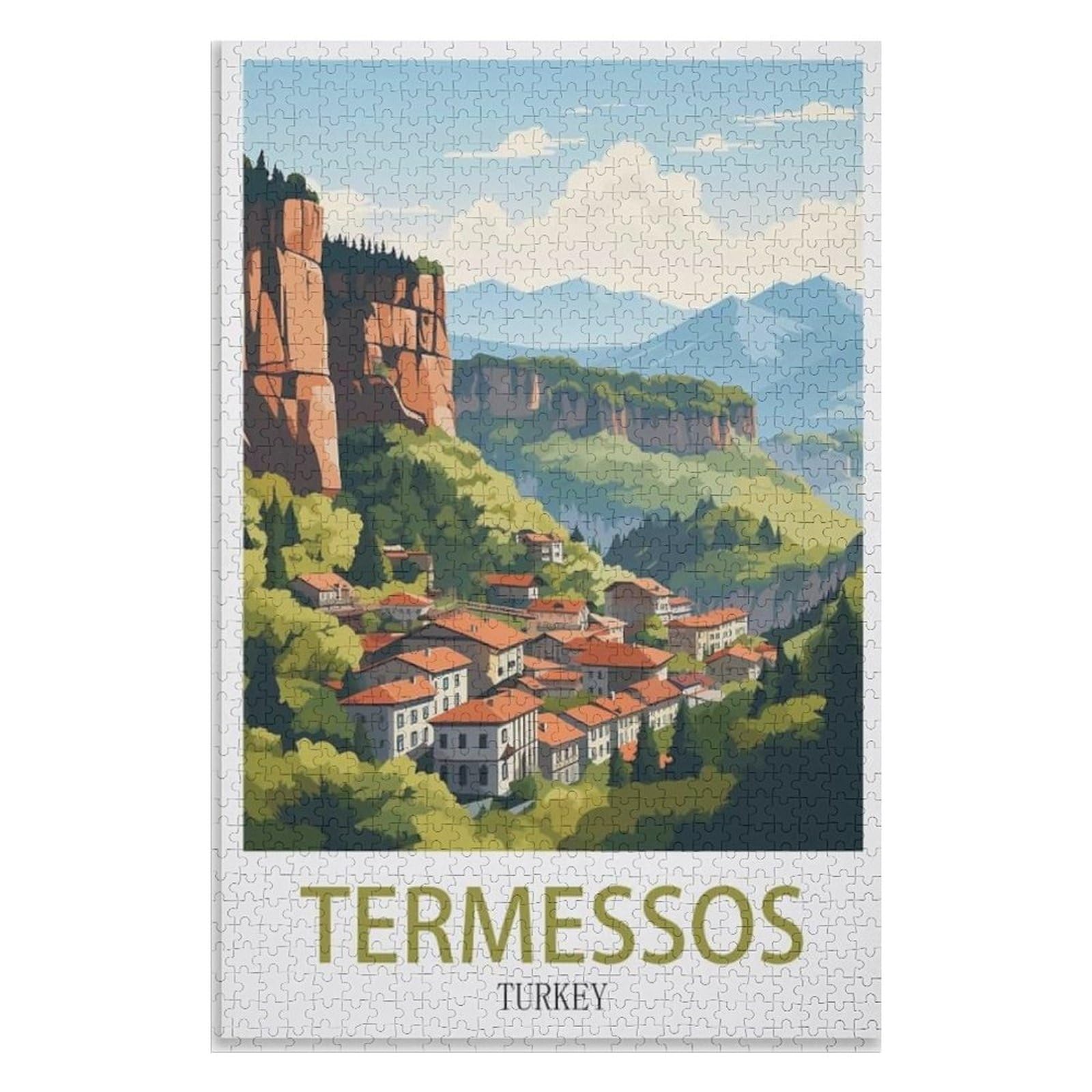 Recreation Suitable for Adults to Reduce Stress，Termessos Turkey ，Adults 1000 Piece Jigsaw Puzzle- Christmas，38x26，paper puzzle，AA-955
