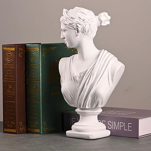 Miniatura 2 de VERSATILE KAS Busto de Diana Versalles de 12 pulgadas de alto, estatuas griegas romanas para decoración del hogar, estatua de David, estatua de