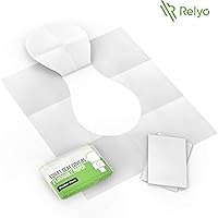 Vista 8 de Funda de asiento de inodoro de papel desechable (paquete de 50) – XL para adultos y niños, suministros de viaje 100% biodegradables, esenciales