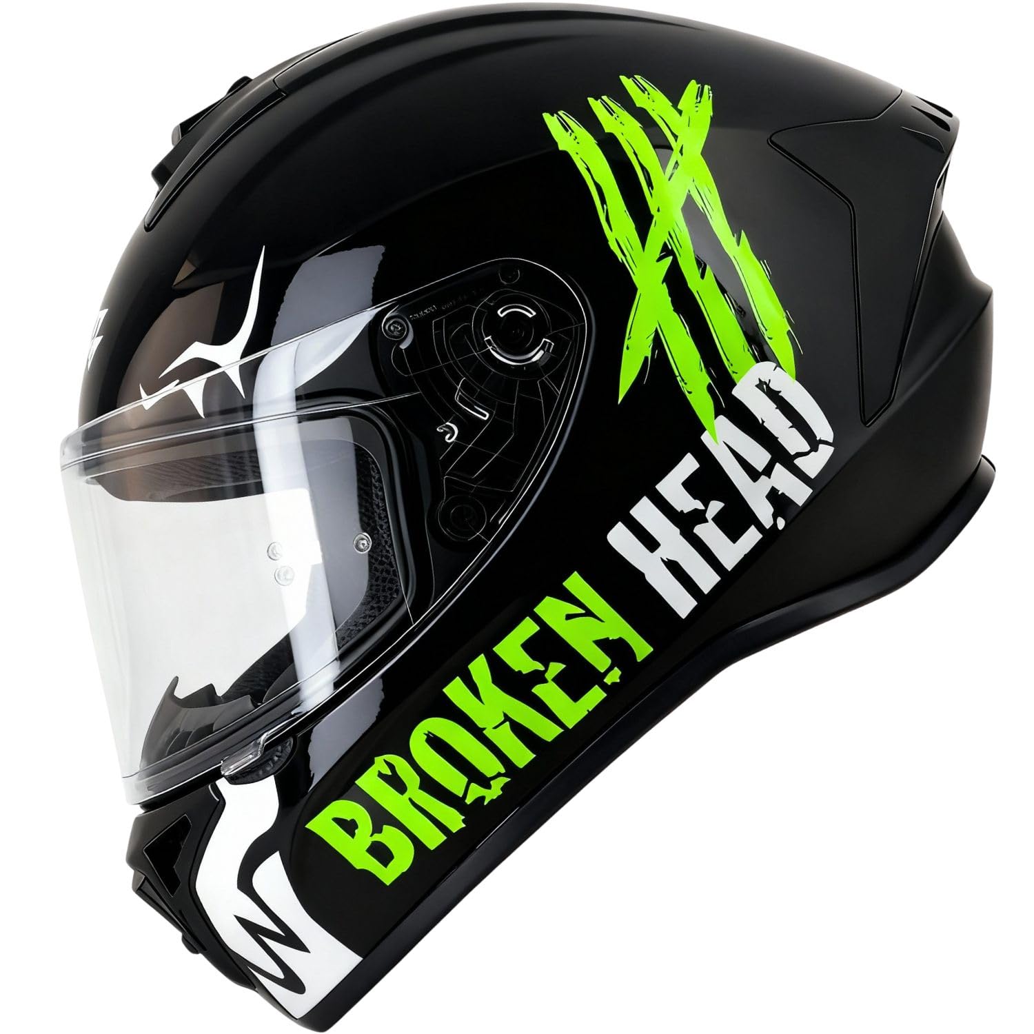 Broken Head Motorradhelm Adrenalin Integralhelm Therapy 4X | Leichter, Sportlicher Helm Für Einsteiger & Alltag, Racing-Design