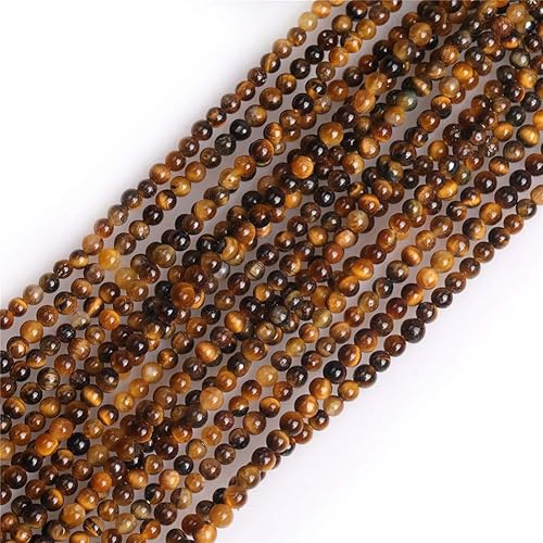 Miniatura 90 de GEM-Inside - Cuentas sueltas de ágata india natural de 0.157 pulgadas (0.157 in) con cuentas redondas de cristal energético para hacer joyas, 15