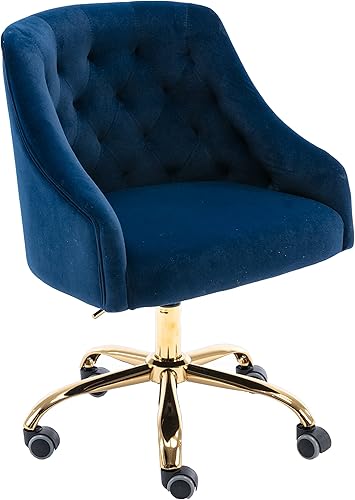 Miniatura 9 de Silla moderna de oficina en casa, silla de escritorio con ruedas, silla giratoria de tocador, silla de maquillaje, sillas de altura ajustable, de