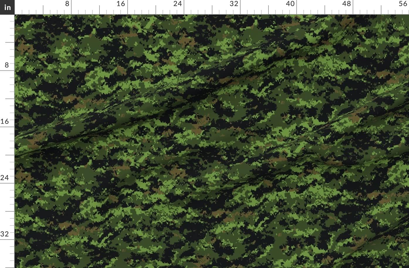 Spoonflower Fabric - Canadian Digital Camo Printed on Polartec(R) Fleece Fabric by The Yard - Sewing Blankets Loungewear and No-Sew Projects