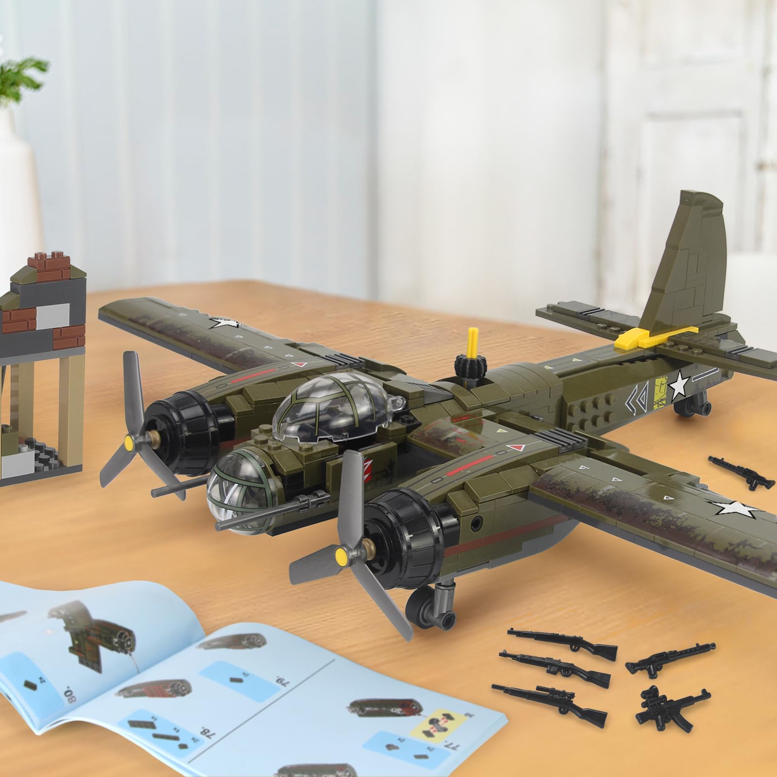 Amazon.co.jp: Feleph JU-88 WW2 飛行機ビルディングブリックキット