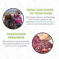 Vista 5 de VITAMINSEA Wakame Algas marinas secas Algas marinas silvestres del Atlántico Norte para aperitivos, condimentos, sopas y ensaladas Rico