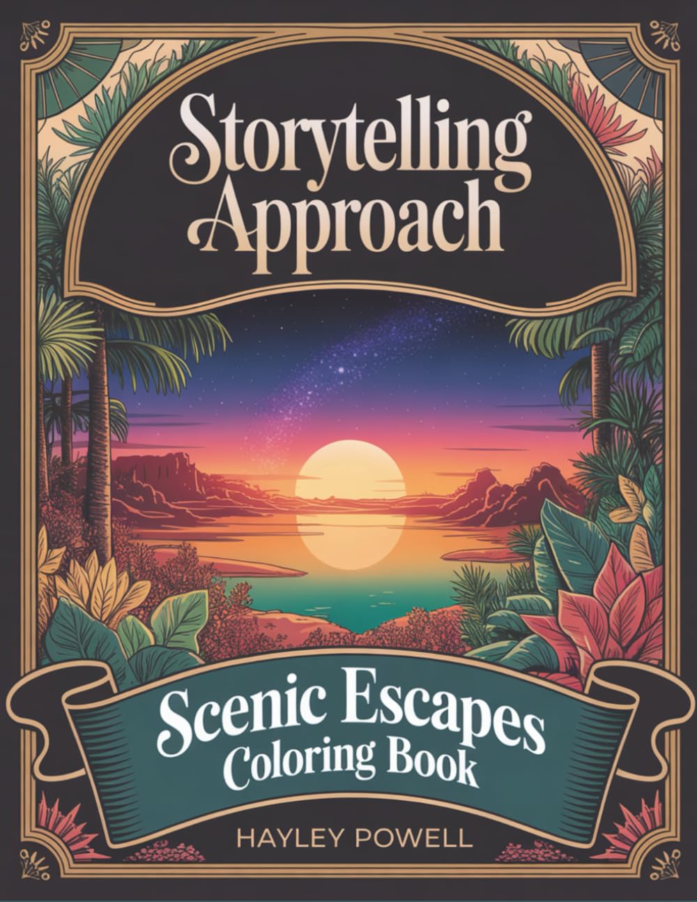 Storytelling Approach: Scenic Escapes Coloring Book for Adults: 50 Diverse Landscapes from Desert Sunsets to Cosmic Dreams - Immersive Scenes Beyond Repetitive Patterns