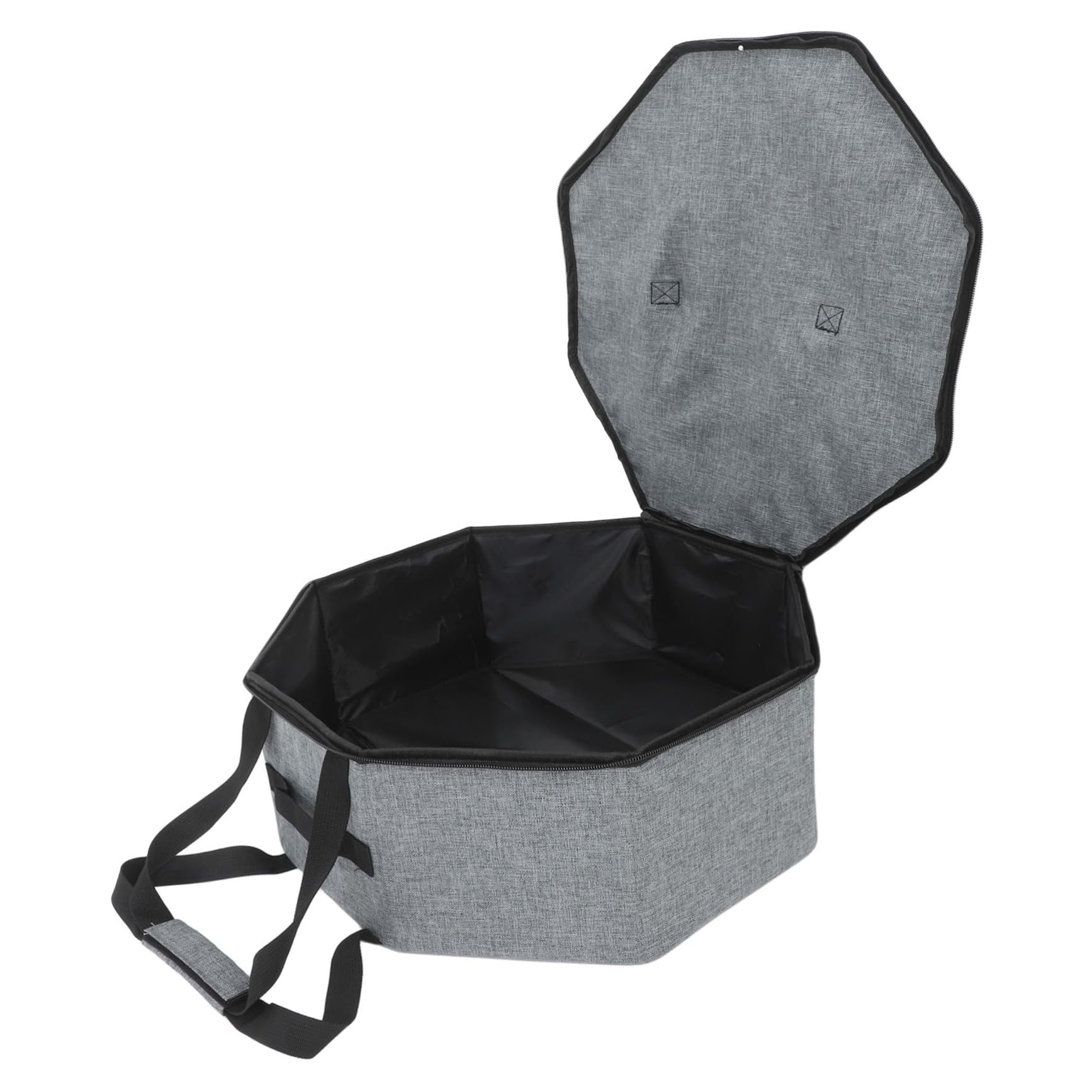 MAGICLULU Faltbare Hutbox mit Deckel, Rund, aus Stoff und Pvc | Großes Fassungsvermögen, Stapelbar für Lagerung und Reise, Geeignet für Cowboyhüte und Hüte