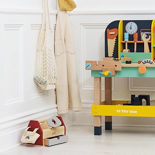 Miniatura 3 de Le Toy Van - Caja de herramientas educativa de madera para autos y construcción, juego de rol | Herramientas de madera para niños - Adecuado para
