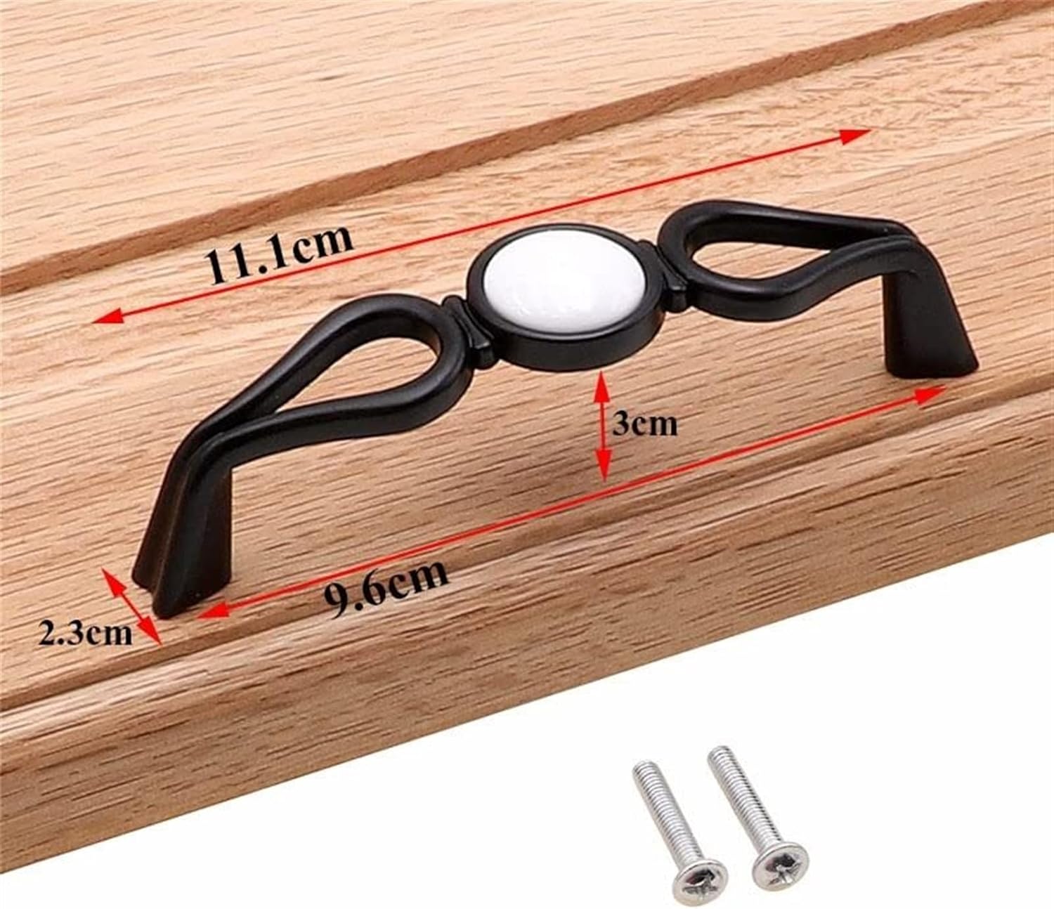 Black White Ceramic Kitchen Cabinet Knobs and Handles for Furniture Handle Accessories Drawer Wardrobe 1Pcs Furniture Accessories (Color : White)