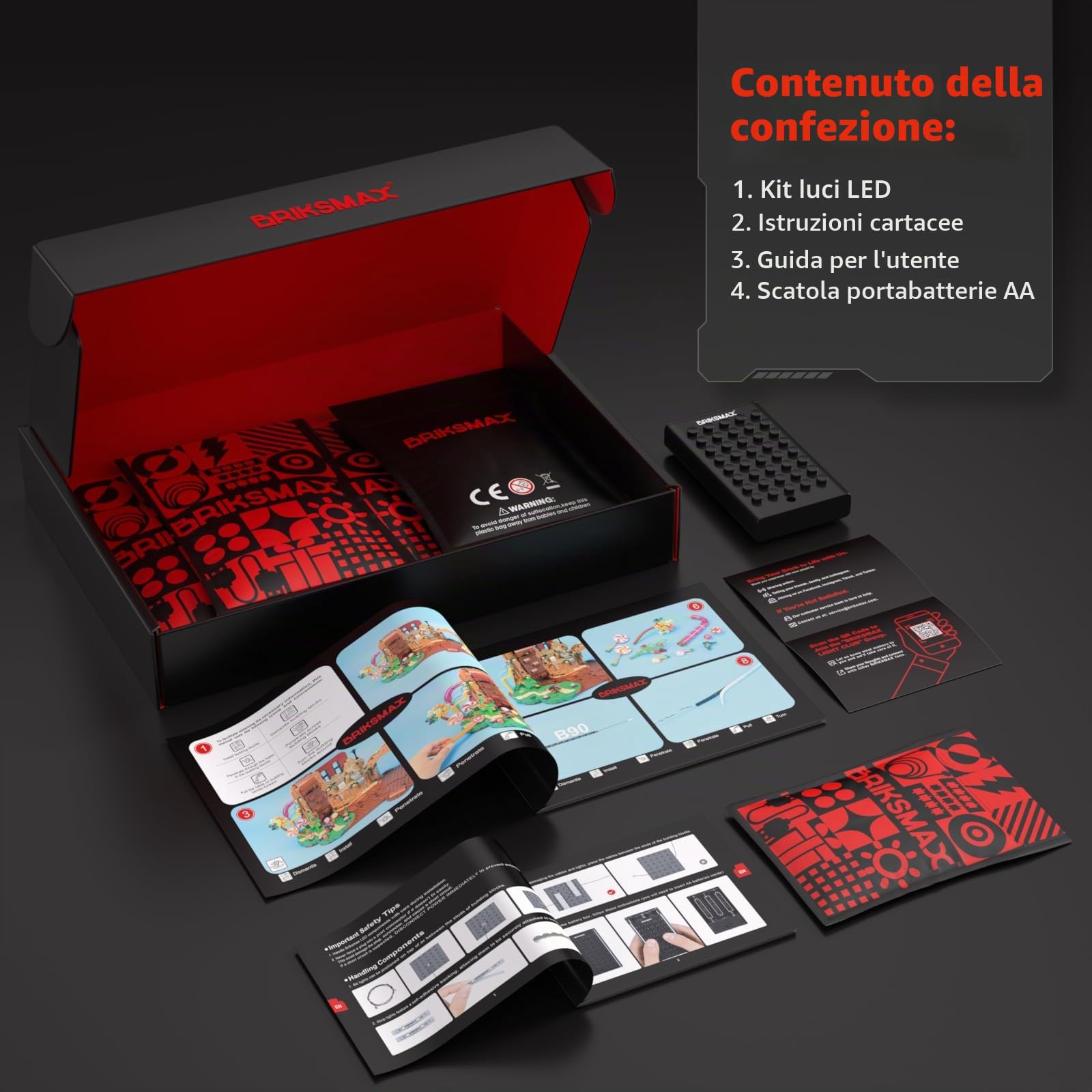 BRIKSMAX Illuminazione a LED per albero di Natale della famiglia LEGO Icons 41843, set di luci compatibili per mattoncini da costruzione, senza set Lego, luce decorativa di alta qualità, per