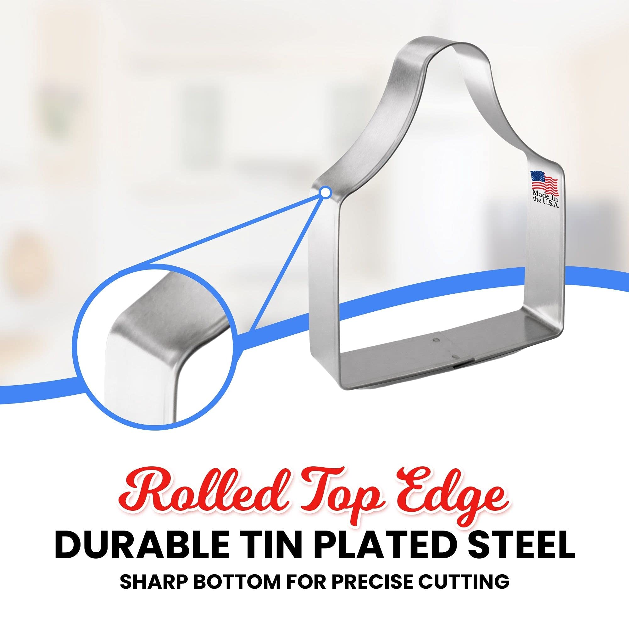 Cortador de galletas para placa de oreja o pan de 4 pulgadas B1530 – Foose Cookie Cutters – Estados Unidos placa de acero