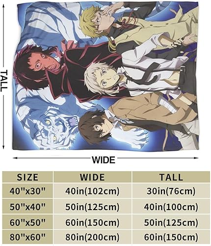 Miniatura 2 de Bungo - Manta de anime para perros callejeros, manta de forro polar súper suave para sofá, cama, sofá, viajes, campamento, 50 x 40 pulgadas