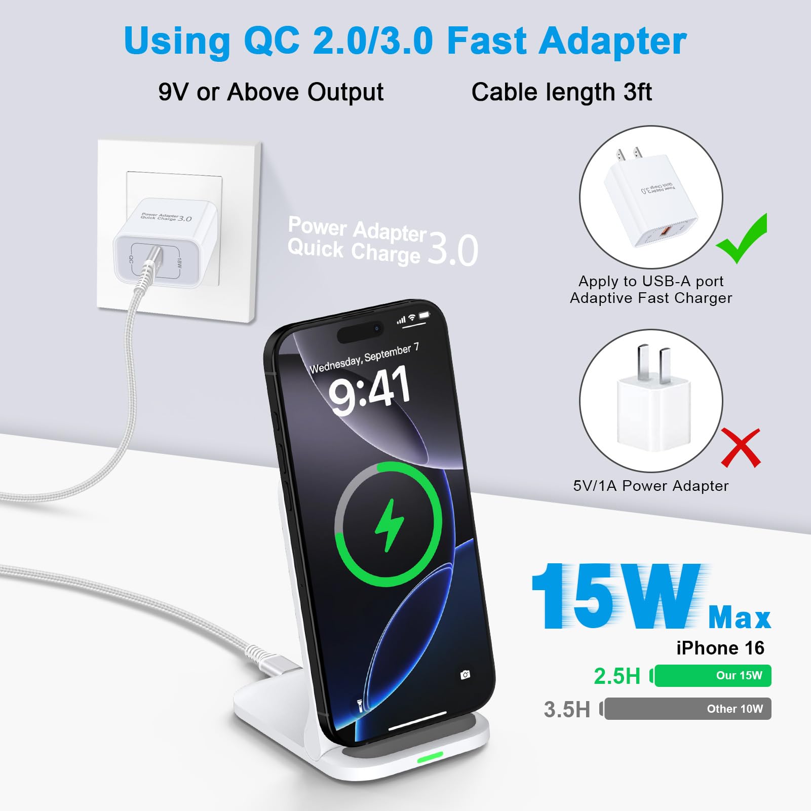 Pixel Wireless Charger Fast Charging Stand for Google Pixel 10 Pro XL Fold 9a 9 Pro XL Fold 8a 8 Pro 7a 7 Pro 6 Pro, Samsung Galaxy S25 S24 S23 S22 S21 S20, 15W Wireless Charging Station Fast Charger